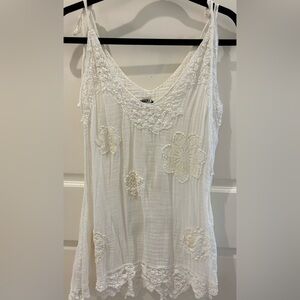 Calma Gauze Spaghetti Strap Tunic